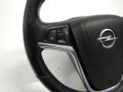 Opel Insignia außen Lenkrad Leder 22891540 komplett mit Airbag 13270401 mit Lenkradheizung , Sportlenkrad , Lederlenkrad , Multifunktionslederlenkrad , Schalter Tempomat und Sprachsteuerung