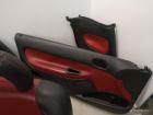 Peugeot 206 cc cabrio orig Sitzausstattung Leder Schwarz Rot Lenkrad Fach Bj2005