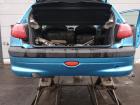 Peugeot 206 original Stoßstange Fänger hinten/Heck KNY Tivoliblau Nebelscheinwerfer Bj 2002