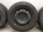 VW Fox original Stahlfelgen Satz 5x14 ET43 mit Allwetterbereifung Bj 2006