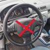 Mazda 2 DY Lederlenkrad Lenkrad Leder Airbaglenkrad gelocht mit Radiobedienung Mazda 2 DY Lederlenkrad Lenkrad Leder Airbaglenkrad gelocht mit Radiobedienung
